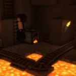 Minecraft 地底洞穴，岩漿池半左右