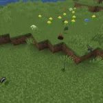 Minecraft 玩家死亡後東西散落畫面